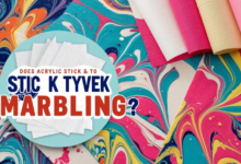 Does acrylic stick to tyvek marbbling