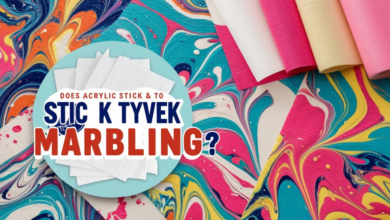 Does acrylic stick to tyvek marbbling