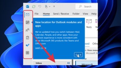 Outlook move navigation pane to bottom