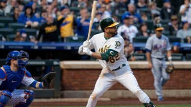 Oakland athletics vs mets match player stats​