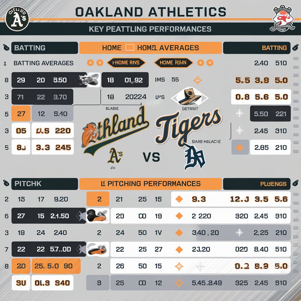 Oakland athletics vs detroit tigers match player stats​