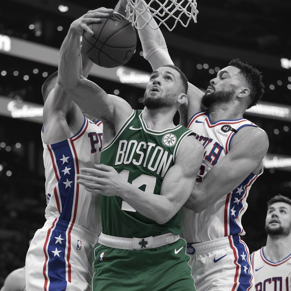 Boston celtics vs 76ers match player stats​