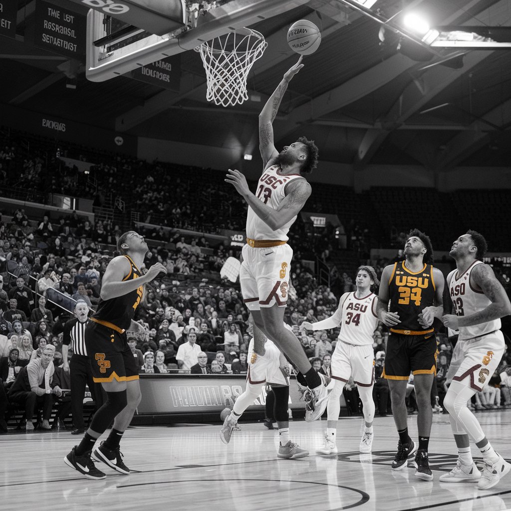 USC trojans men's basketball vs asu basketball match player stats​